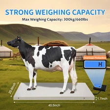 660LBS Large Digital Pet Scale Animal Veterinary Weight Dog Cat Pet Floor Scale