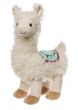 Mary Meyer Lily Llama Baby Soft Toy Plush 10" Embroidered Sherpa Andes Pompom
