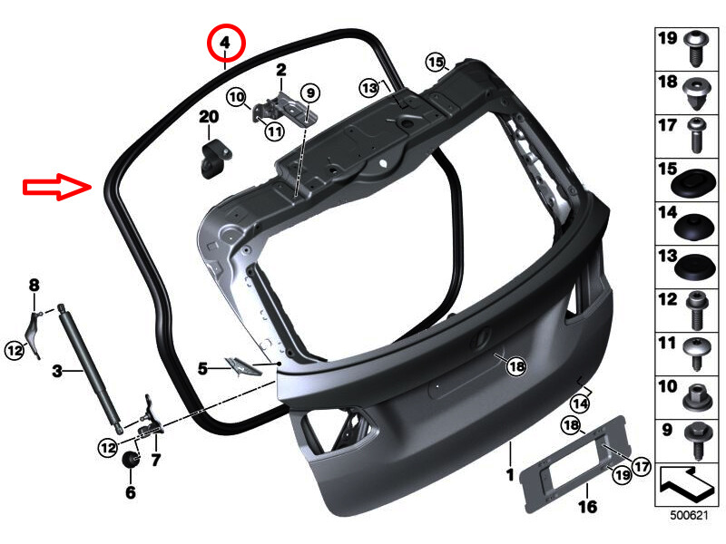 BMW 2 Series F45 Boot Lid Seal Genuine 51767440481 for sale online  