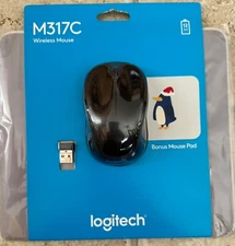 LOGITECH M317C WIRELESS MOUSE WITH BONUS MOUSE PAD