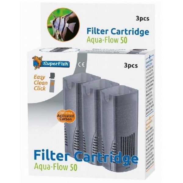 Superfish Aqua Flow 50 Easy Click Replacement Filter Cartridge (3 pcs)