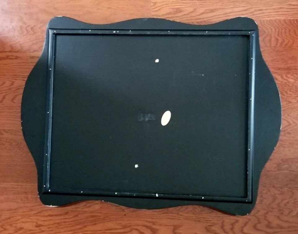 Jeanne Reed's Hand Painted Wood Serving Tray with Handles Butler Table 28x20x5 - Image 4 of 4