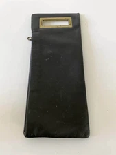 ⭕️ 60s Rectangle handle Leather Purse : wallet bag minimalist modern avant garde