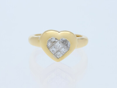 Top Preis Juw. Wempe Herz Ring Diamanten 0,64 ct. 750 Gold 18 Karat Deta Schmuck