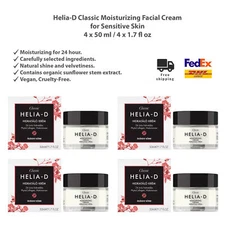 Helia-D Classic Moisturizing Facial Cream for Sensitive Skin, Vegan 50ml x 4
