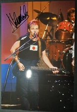 nick van Eede CUTTING CREW singing song during a performance signed 12x8 photo