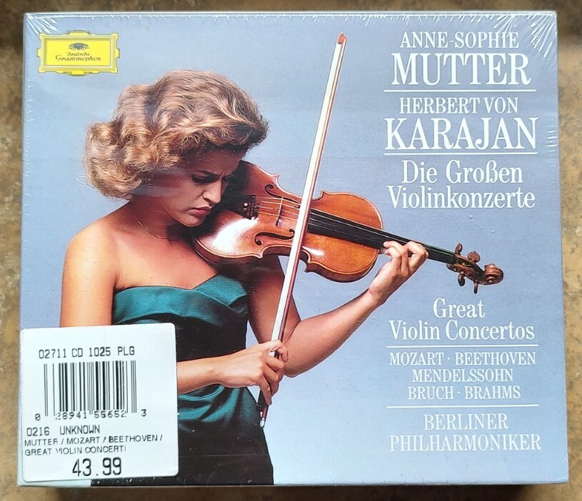 Great Violin Concerti by Anne-Sophie Mutter (CD, 1990) for sale online ...
