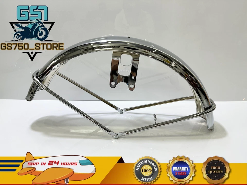 Suzuki GT380 GT500 GT550 GT750 High Quality Chrome ( 53100-31702 ) Front Fender. - Imagem 2 de 4