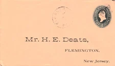 Pennsylvania Clarks Green 1896 target  1894-1941  Postal Stationery Envelope.