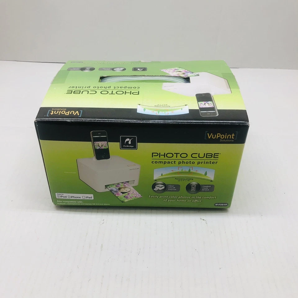Vupoint Solutions Photo Cube Compact Photo Printer IP-P20-VP - No Power Cord - Image 4 of 4
