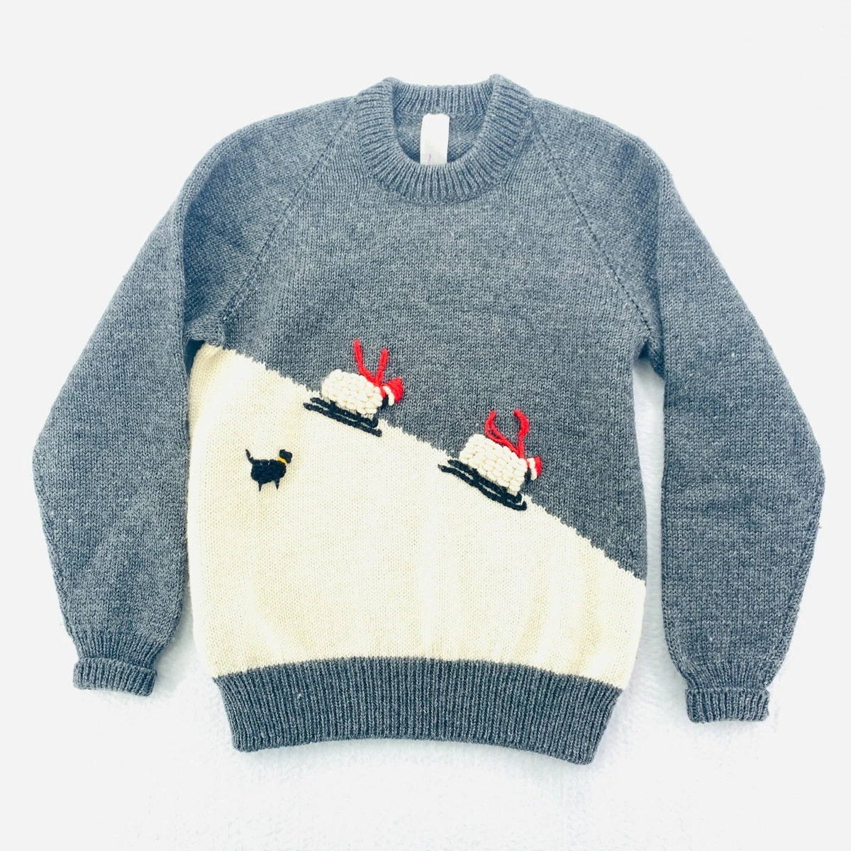 Vintage 80s Women's Rosella New Zealand Wool Winter Christmas Crew Sweater Small