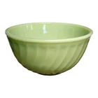 Vintage Jadeite Fire King 8" Swirl Mixing Bowl Anchor Hocking Green Ovenware