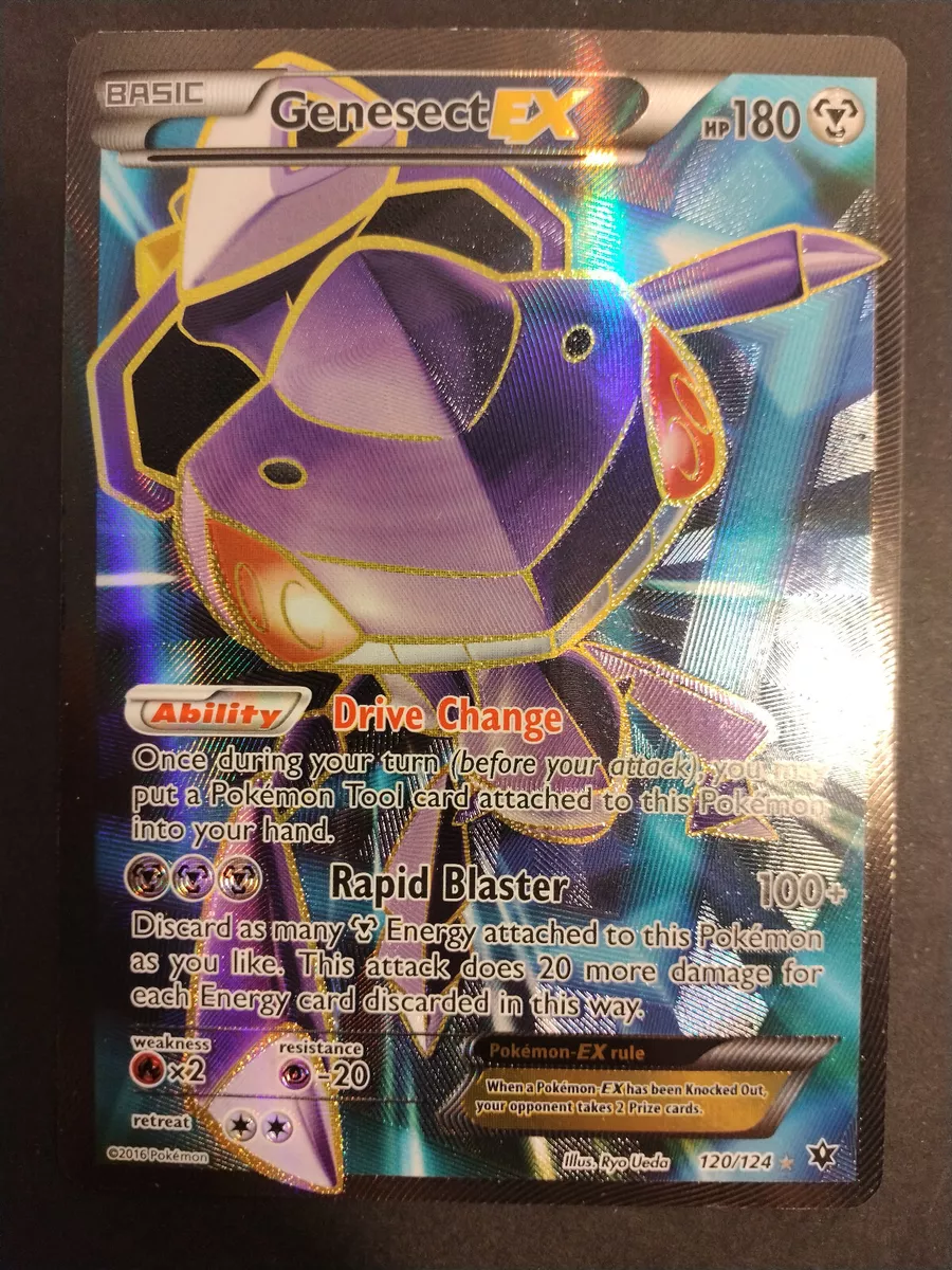 Genesect EX FULL ART ULTRA RARE 120/124 Pokemon XY Fates Collide NM HOLO  Real