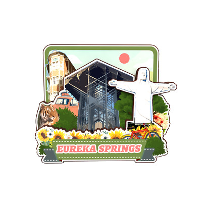 Eureka Springs Arkansas USA Refrigerator magnet 3D travel souvenirs wood