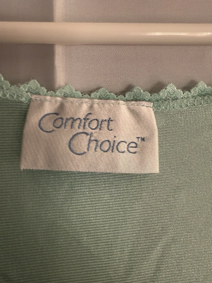 Camisón Comfort Choice Azul Ligero Manga Corta Abuela Abuela Abuela Azul 3X Foto 3 de 4