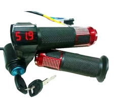 72v60v48v36v24v EBike Electric Scooter Throttle Grip Handlebar LED Digital Meter