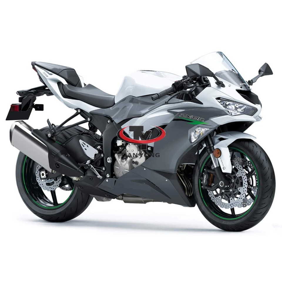 Gray White Fit For Kawasaki Ninja ZX6R 20192023 636 Injection Mold ABS