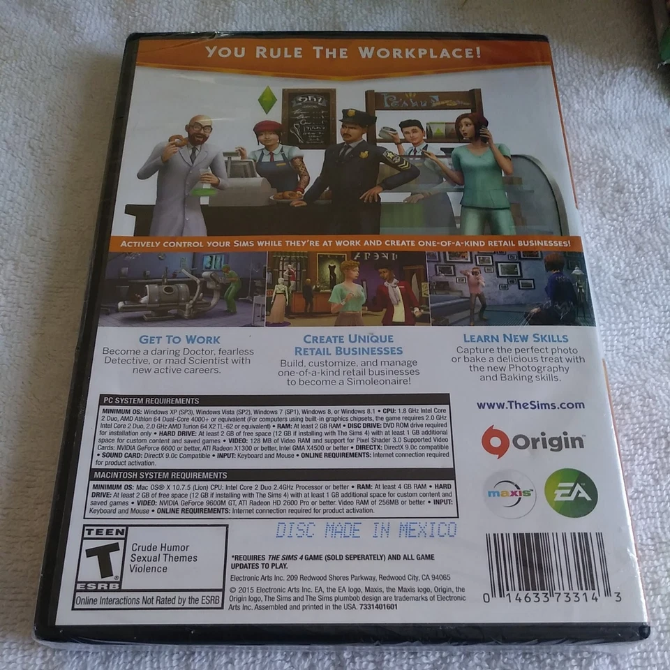 WIN / MAC The Sims 4 GET TO WORK - BRAND NEW SEALED - Image 2 of 2