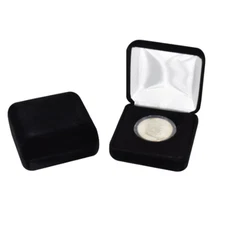 1x Guardhouse Black Velvet Single Medium Coin Capsule Presentation Box