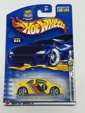 Hot Wheels Yellow Volkswagen New Beetle Cup #45 B3