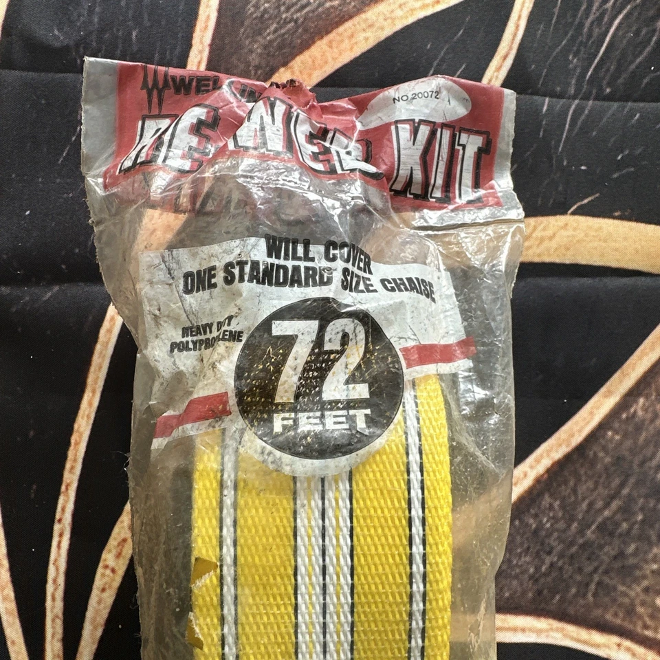 Kit de re-web para silla de césped Wellington naranja marrón blanco rayas 72 pies hecho en EE. UU. NUEVO DE STOCK Foto 2 de 4