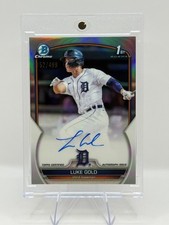 2023 Bowman Chrome  Luke Gold Auto 1st  #CPA-LGD Refractor # /499 Tigers