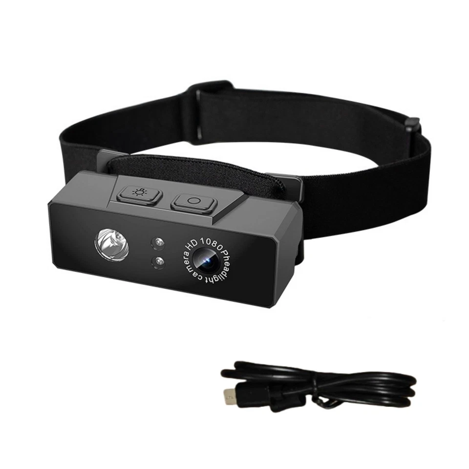 Mini Head-mounted Action Camera 1080P HD Camcorder Night Vision w/ LED Light - Bild 2 von 4