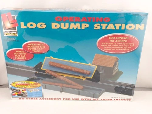 Life-Like HO Scale 433-8308 Operating Log Dump Station Model Train Scenery NEW - Picture 1 of 5