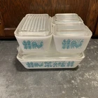 VTG Pyrex Butterprint Refrigerator Set 501 502 503 w/ Lids - PRISTINE Graphics