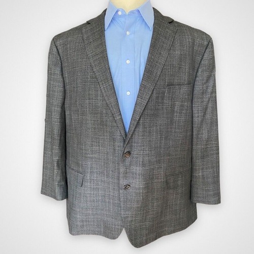 Chaps Mens Size 52 Blazer Sport Coat Gray Casual Career Jacket - Picture 2 of 14