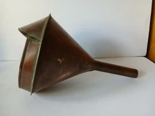 Copper fueling Funnel. large Copper Funnel. fueling Funnel with filter.
