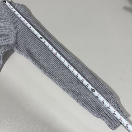 Belstaff Heavy Knit Cotton Bluish Gray Sweater Mens Size Small Ribbed - Picture 4 of 13