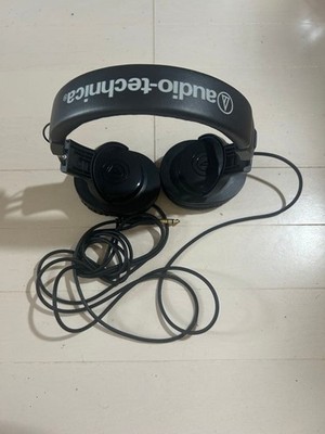 audio-technica wired headphones black DJ