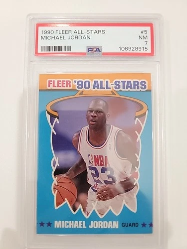 1990-91 Fleer All-Stars #5 MICHAEL JORDAN PSA 7 NM