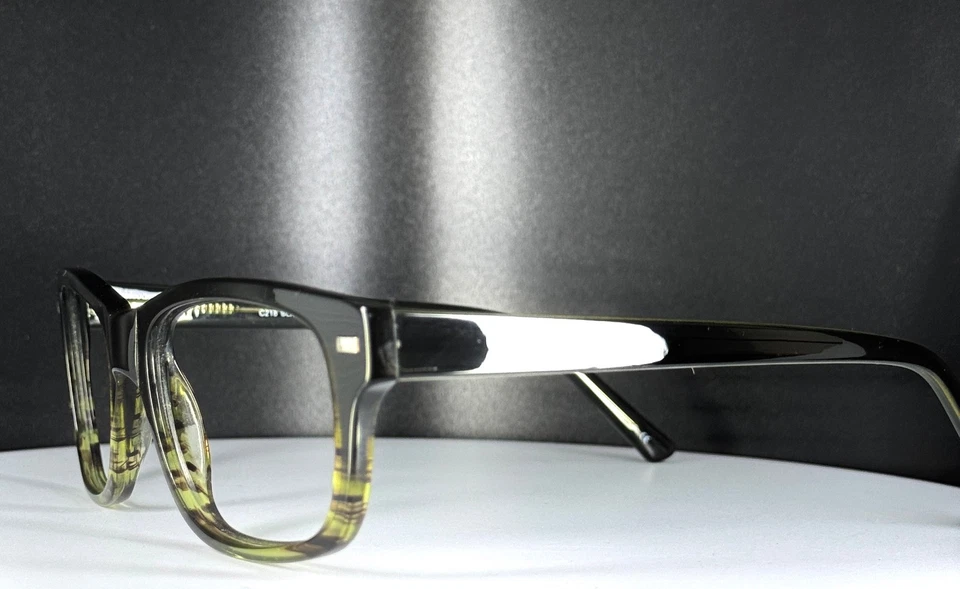 SOLO MARCOS MARCOS DE GAFAS CUADRADOS DE BORDE COMPLETO VINTAGE C218 NEGRO/MARRÓN FADE Foto 4 de 4