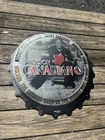 MOLSON BEER SIGN HOCKEY GOALIE TIN TACKER RARE VTG NHL Gerry Cheevers Bruins 24”