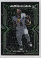 2022 Panini Obsidian Rookies Electric Etch Green 9/50 Brian Robinson Jr 1cx3
