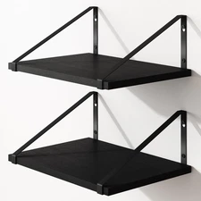 Floating Shelves for Wall, 12 Inch Deep Black Shelves for Bedroom, Large Wall...