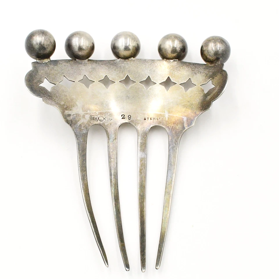 Accesorio único peine de pelo Dominick & Haff de diseñador victoriano de plata de ley Foto 3 de 4