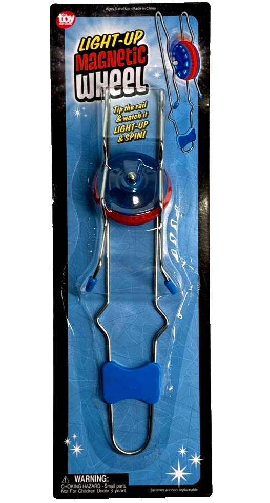 Light-Up MAGNETIC GYRO WHEEL Kinetic Twirler Spinning Rail Top