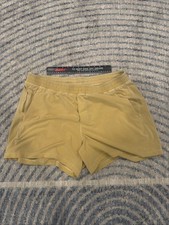 Lululemon Shorts Mens XXL 5 Inch Athletic Elastic Waist Pockets Running Gold