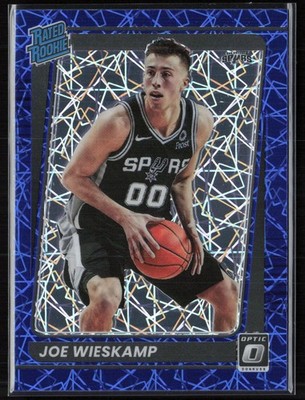 Joe Wieskamp 2021-22 Donruss Optic #180 Blue Velocity RC San Antonio Spurs
