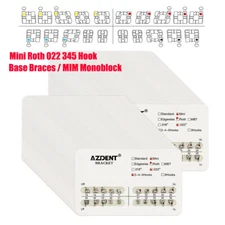 Dental Orthodontic Mesh Base Bracket Braces MIM Monoblock Mini Roth 022 345 Hook