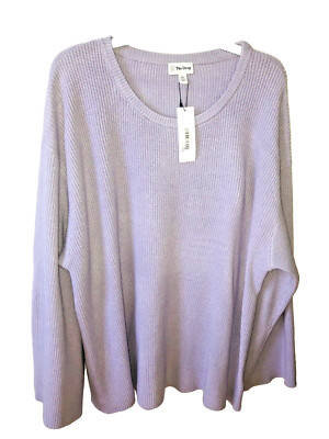 The Top lilac lavender crew neck sweater Soft luxurious thickness. sz XXL NWOT