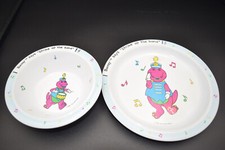 1992 Barney the Dinosaur Plate Bowl Strike up the Band Selandia