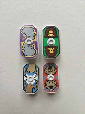 Lego Knights Knigdom II Danju Wolf Rascus Monkey Jayko Hawk Santis Bear Shields