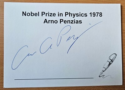 Arno Penzias original Autogramm Autograph Nobelpreis Physik AG1640