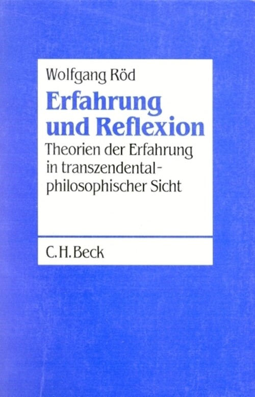 Thumbnail - Erfahrung Und Reflexion | Wolfgang Röd | Deutsch | Taschenbuch | 251