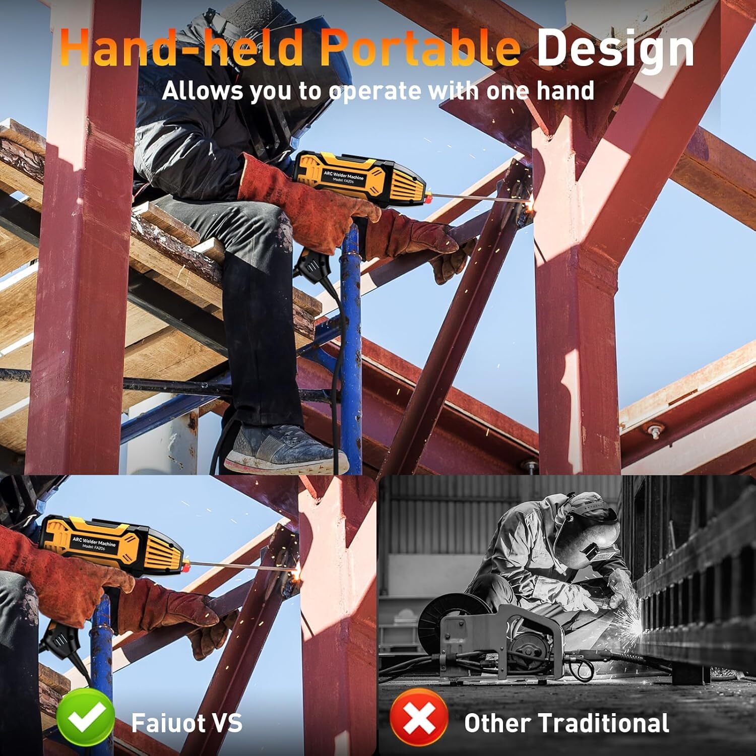 Handheld Welding Machine 110V Stick Welder IGBT Inverter Electric ARC Welder Gun