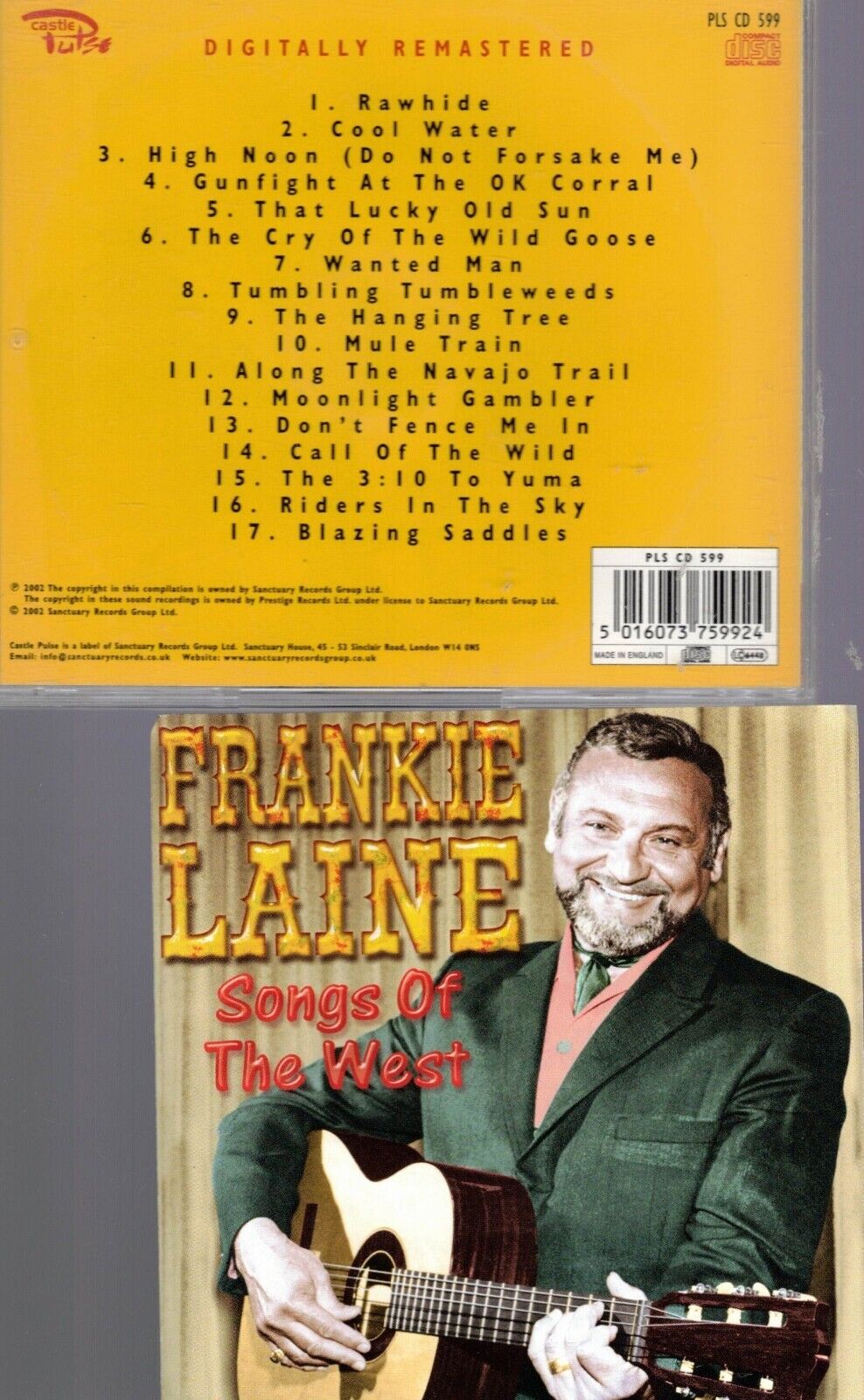 Castle Pulse cd Frankie Laine Songs Of The West like new